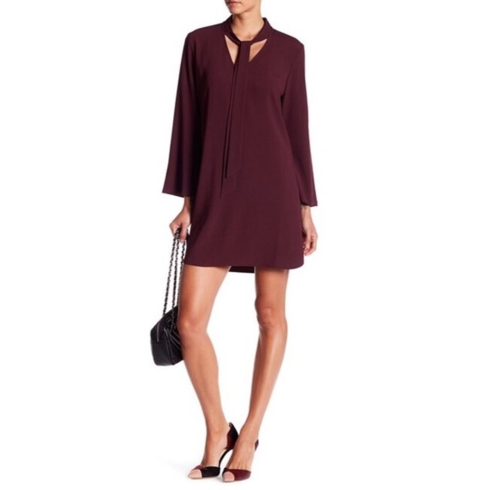 Nordstrom Chelsea28 Burgundy Mini Dress Size Small